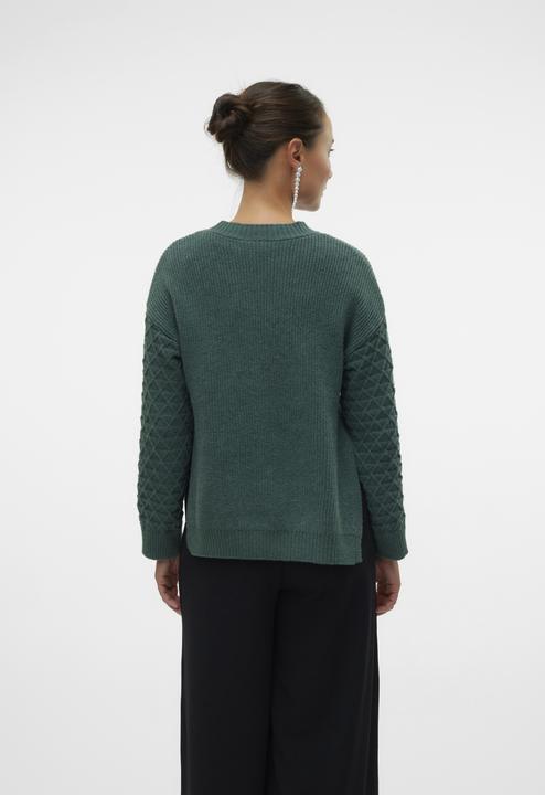 Produktbild Mamalicious Normal geschnitten Rundhals Gerippte Ärmelbündchen Tief angesetzte Schulter Pullover Strickpullover (XXL)