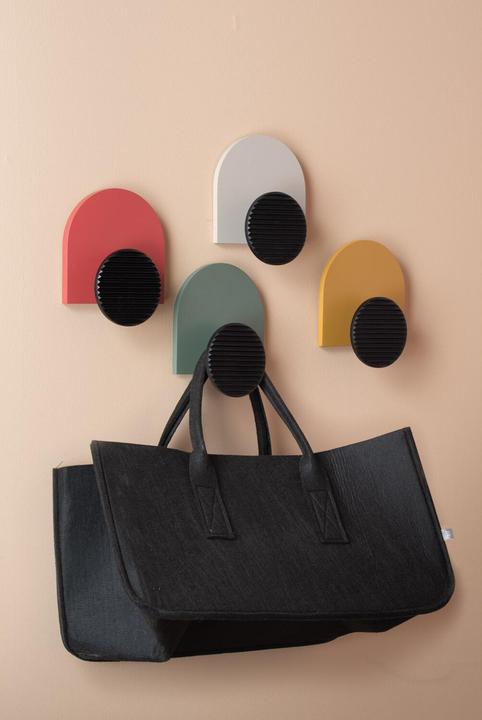 Productafbeelding present time Wandhaken Single Knob, MDF, Red ochre, Eigenschaften: Keine