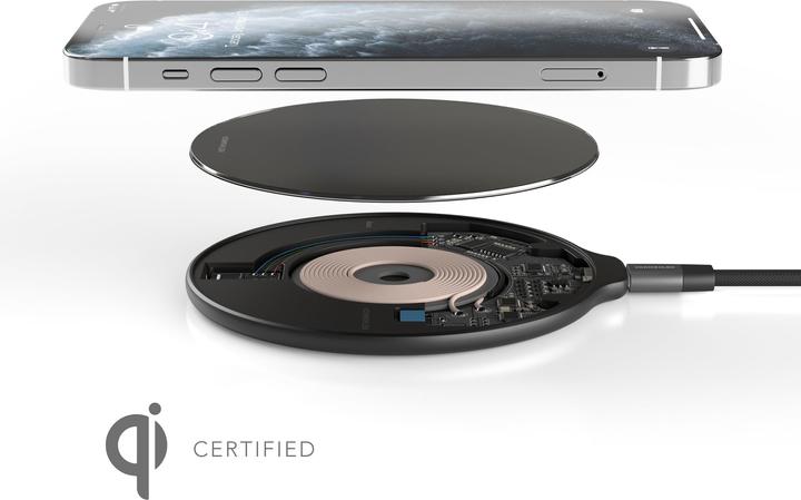 Produktbild Vonmählen Aura - The Wireless Charging Pad (USB-C to USB-A cable included) - Acrylic Glass Black
