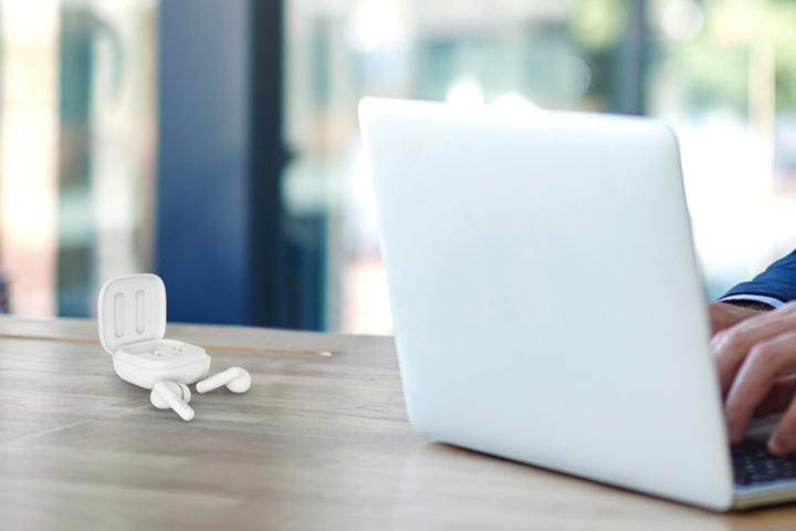 Produktbild KAM Lamax NeoPods1 ANC weiss / Kabellose Kopfhörer / Mikrofon / Bluetooth 5.3 (ANC, Kabellos)