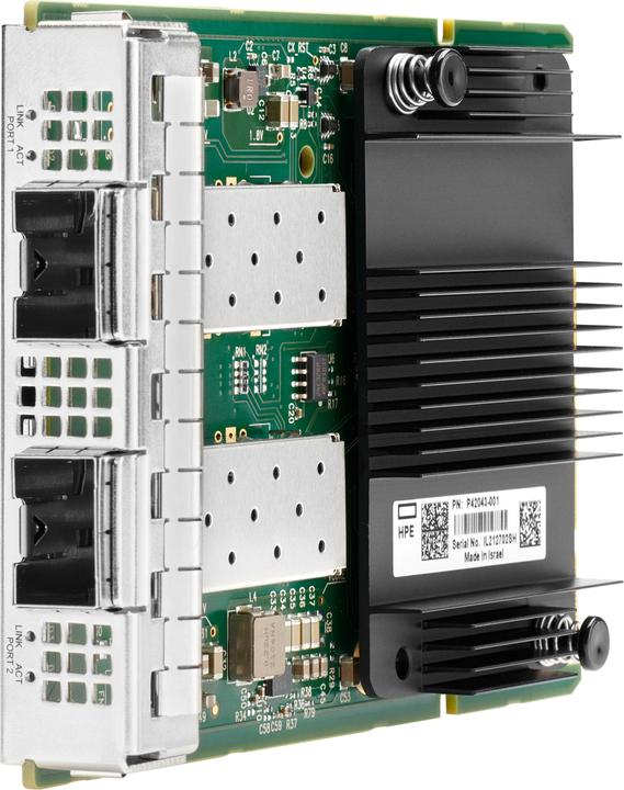 Actual product image HPE E Mellanox MCX631432AS-ADAI, Ethernet, 10/25Gb, 2-port, SFP28, OCP3, Adapter (PCI Express 4.0 x 8)