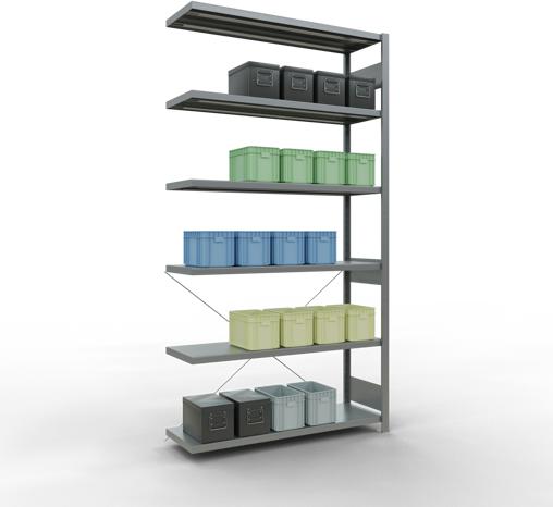 Produktbild Schulte Lagertechnik Stecksystem Anbauregal MULTIplus250 mit Kreuzstrebe