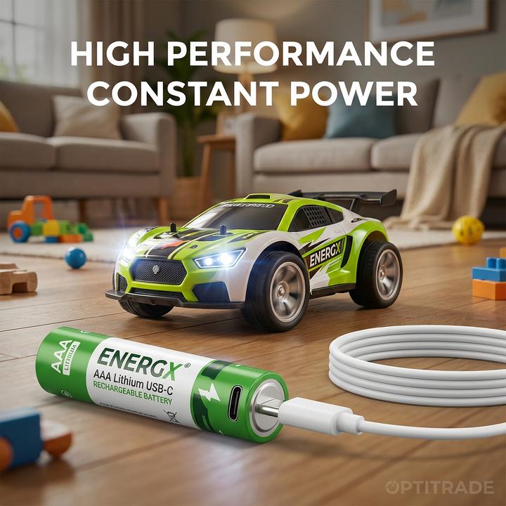 Image du produit Champ Batterien Wiederaufladbare AAA Lithium mit USB-C – 4er-Set (4 pcs, AAA, 14 mAh)