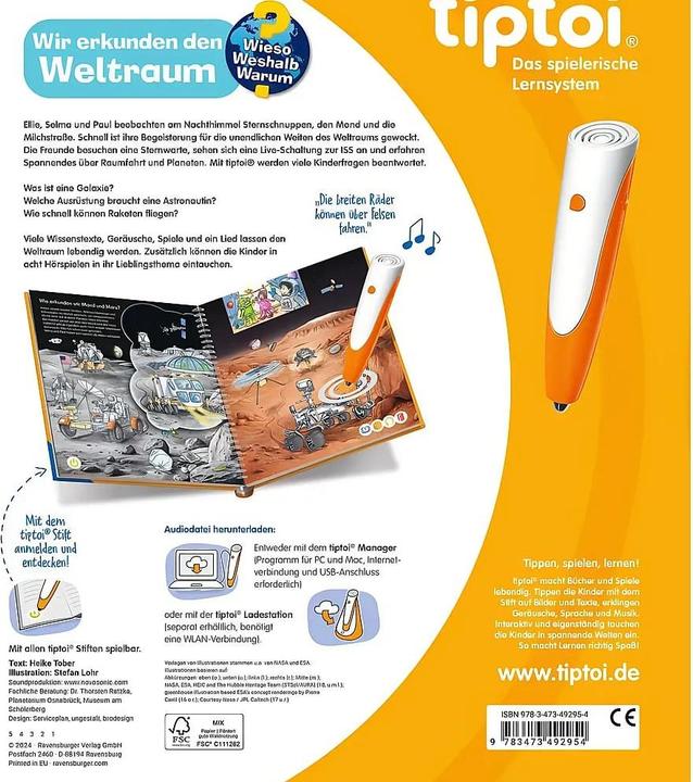 Actual product image tiptoi Wieso? Weshalb? Warum? Wir erkunden den Weltraum (German, Heike Tober, 2024)