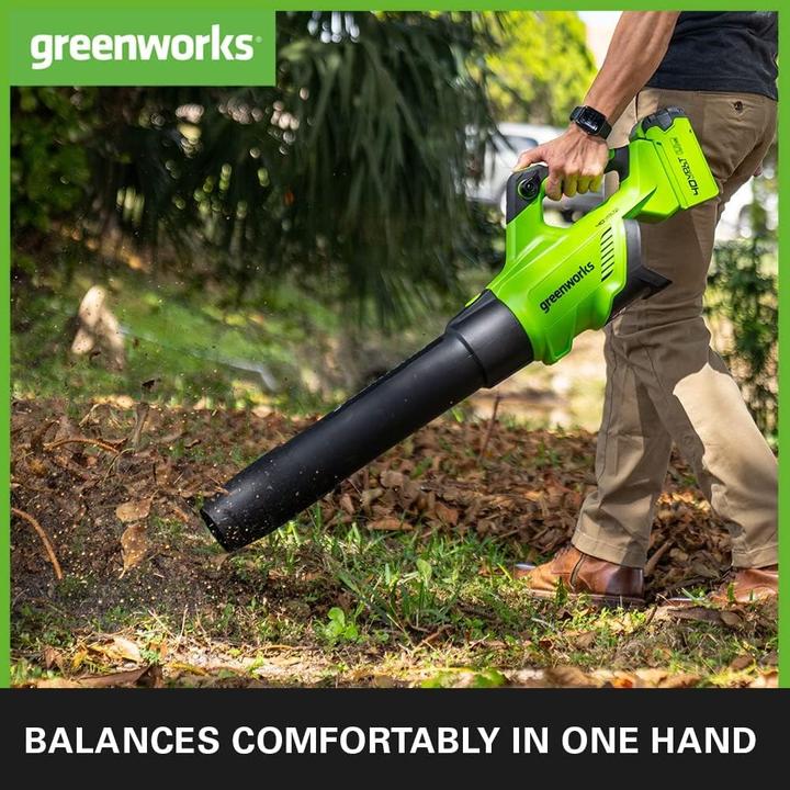 Productafbeelding Greenworks GD40AB 40V accu-axiaalblazerZONDER BATTERIJ EN BATTERIJLADER (Oplaadbare batterij, Werkt op batterijen, Bladblazer)