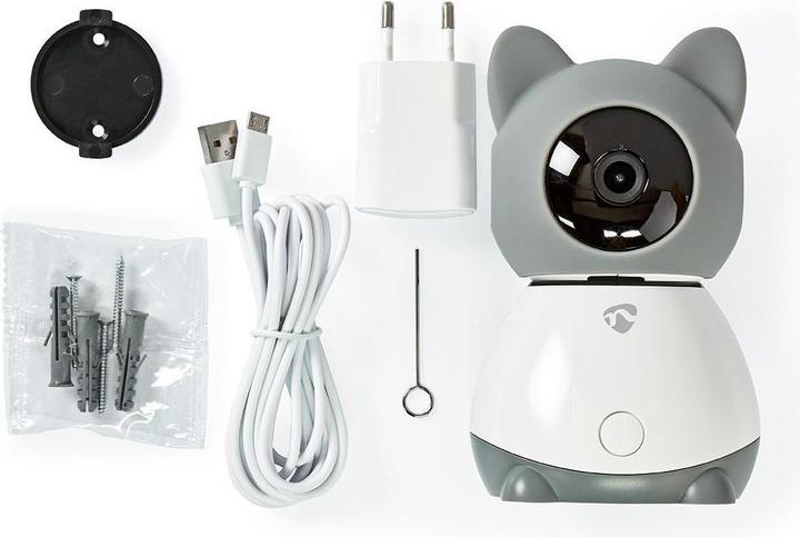 Produktbild Nedis WLAN-Smart-IP-Kamera WIFICI30CGY (1920 x 1080 Pixels)