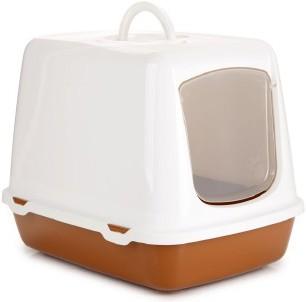 Savic Toilet Oscar Brown/White 50x (Cat litter tray open)