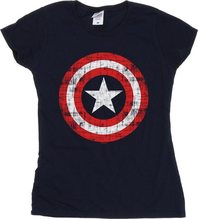 Produktbild Avengers Captain America Scratched Shield TShirt aus Baumwolle (XXL)