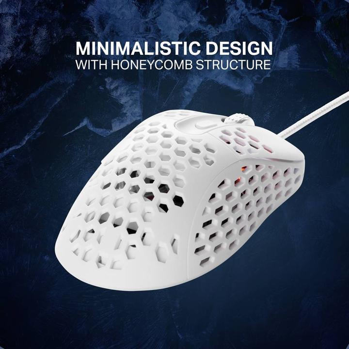 Image du produit Deltaco GAMING White LINE 65g poids, 400-6400 DPI, 1000 Hz, blanc (Filaire)