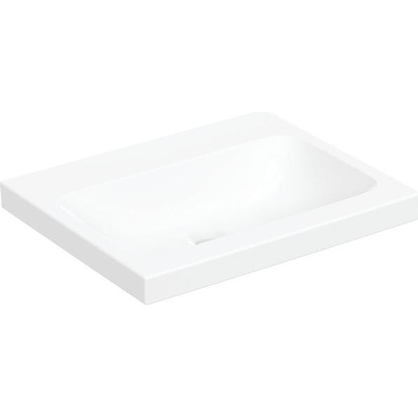 Geberit, Waschbecken, iCon Light Aufsatzwaschtisch, 60 cm x 48 cm, ohne Hahnloch, ohne Überlauf,501847 (160 mm, 600 mm)