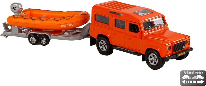 Actual product image Kids Globe Traffic Die cast Land Rover with lifeboat