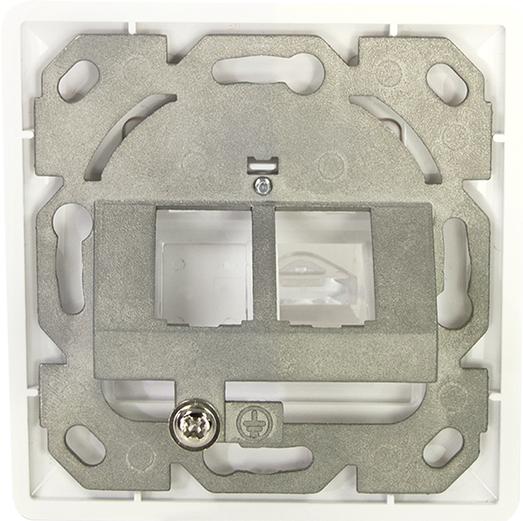 Productafbeelding LogiLink Inbouwdoos voor Keystone modules, 2-voudig, zuiver witá