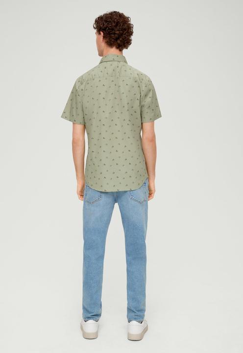 Produktbild s.Oliver Hemd Slim: Kurzarmhemd aus Baumwollstretch (L, S)