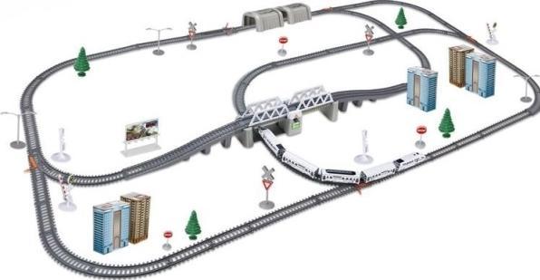 Actual product image Woopie Electric Railway Huge 914 cm Track