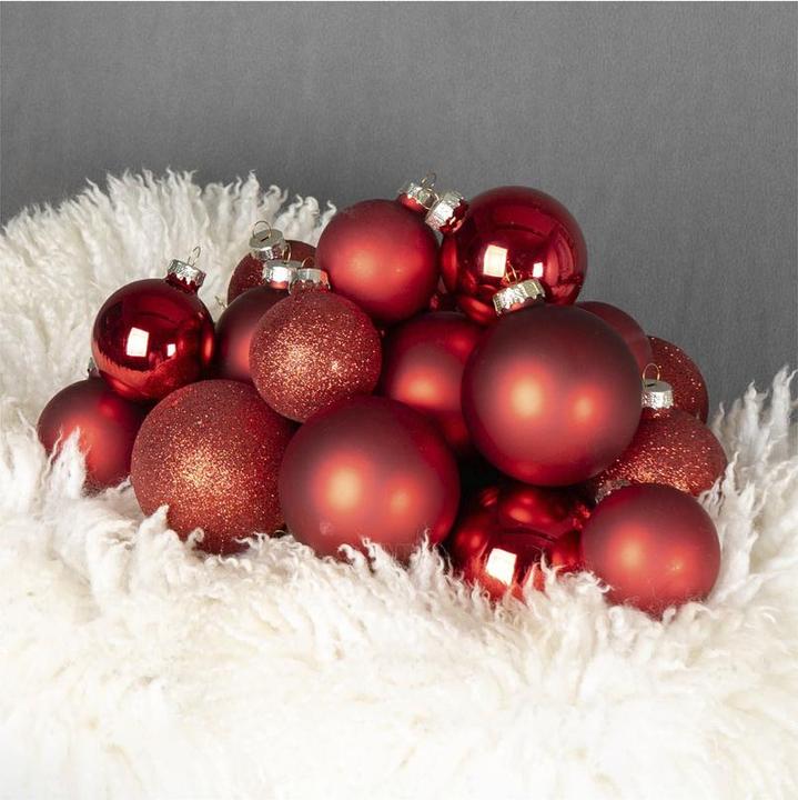 Produktbild Fs-Star Weihnachtskugel 42er Set Glas, Rot (42 -teilig)