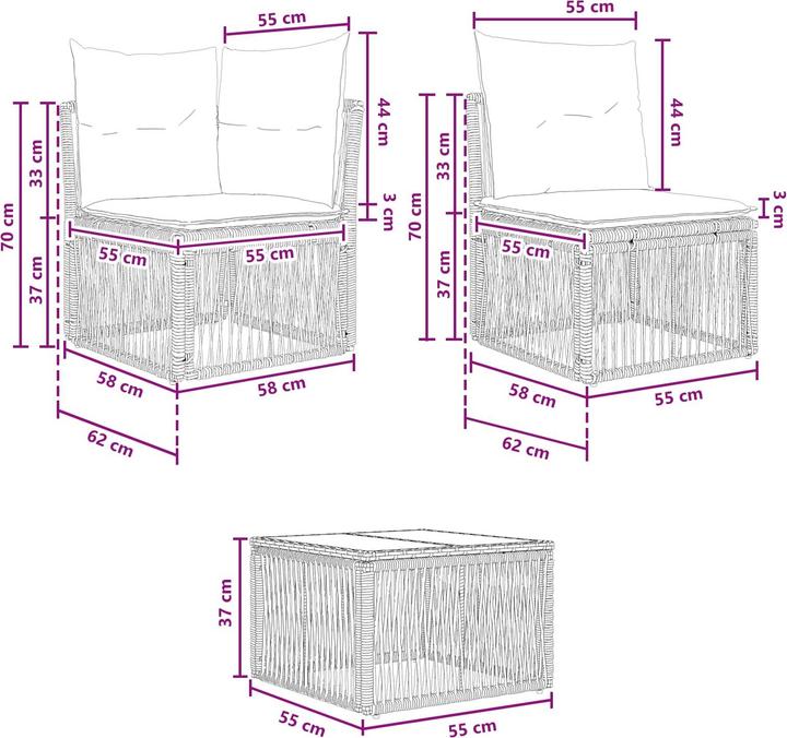 Actual product image vidaXL Gartensofa-set
