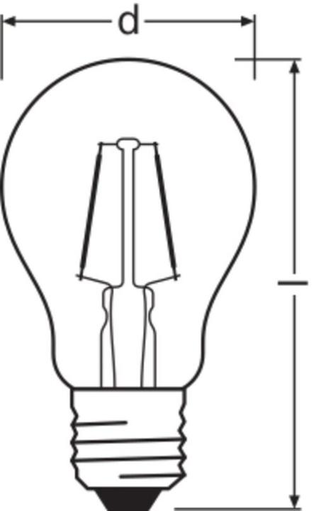 Actual product image Osram LED Monochrome (E27, 2.50 W, 45 lm, 1 x, G)