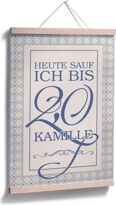 Image du produit Trenddeko Aujourd'hui je bois jusqu'à 2.0 camomille (60 x 90 cm)