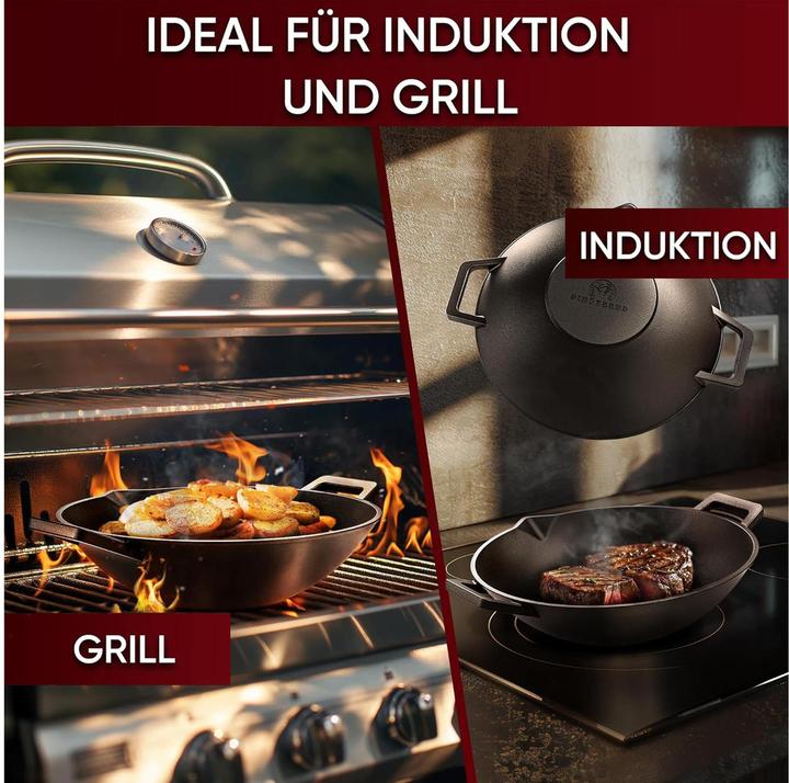 Actual product image Gusskönig Wok (Cast iron, 36 x 10 cm)