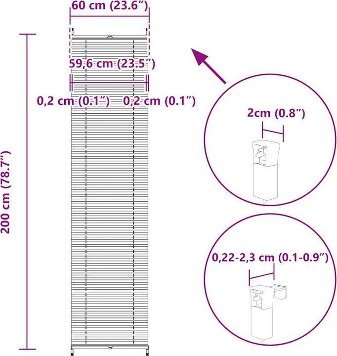 Produktbild vidaXL Dionis (60 x 200 cm)