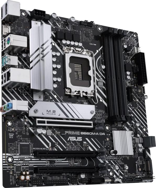 Actual product image ASUS MB PRIME B660M-A D4-CSM (Intel,1700,DDR4,mATX) (LGA 1700, Intel B660, mATX)