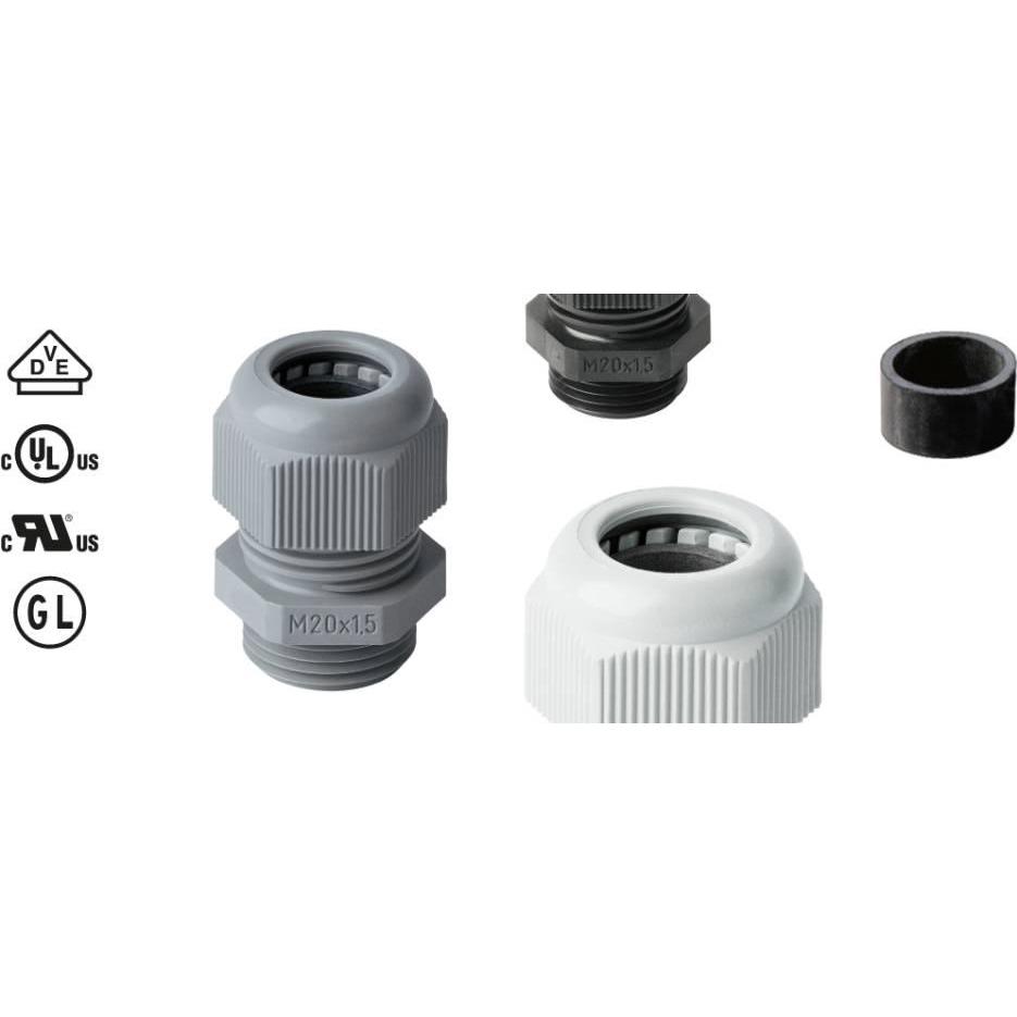 Thumbnail - Jacob, Kabelverbindung, Forskruning Perfect M32x1,5 kabel Ø 15-21 mm IP68, UL polyamid, sort RAL 9005
