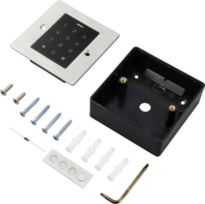 Produktbild Sygonix SY-6121664 Code-Tastatur mit RFID Unterputz, Aufputz 12 V/DC, 18 V/DC I (Elektronische Zahlenkombination, Schlüsselkarte)
