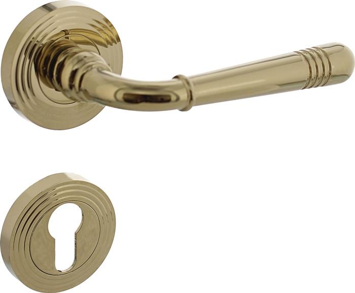 Intersteel Rosette set Emily PZ brass lacquered (Door handle)