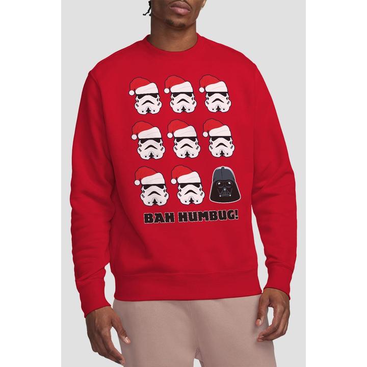 Actual product image Star Wars Unisex Adult Bah Humbug Stormtrooper Darth Vader Sweatshirt (XL)