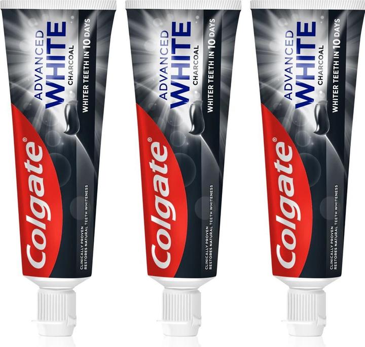 Produktbild Colgate Advanced White Charcoal whitening toothpaste 3 x 75 ml (75 ml)