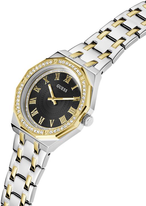 Image du produit Guess P SLV CS W/ P GLD TOP PART W/ CRYS / SUN BLK DL / P SLV & GLD BRCT Montre (36 mm)