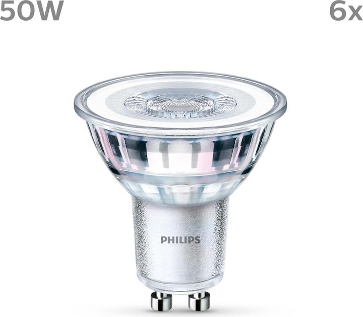 Produktbild Philips LED Classic (GU10, 4.60 W, 390 lm, 6 x, F)