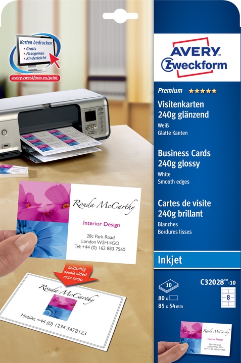 Actual product image Avery Premium (240 g/m², 10 x, A4)