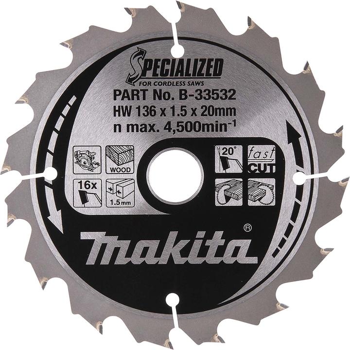 Image du produit Makita Lame de scie circulaire SPÉCIALISÉE 136