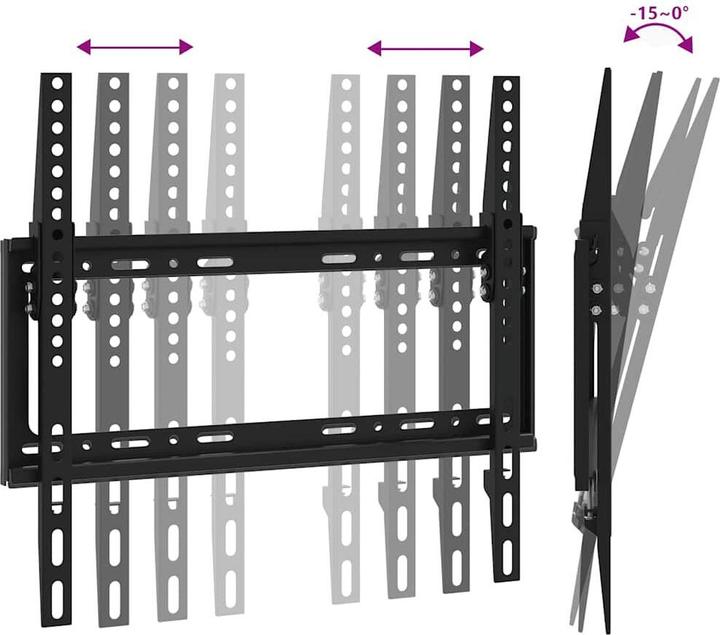 Actual product image vidaXL TV wall mount 26-63 inch screen Max VESA 400x400 mm 30kg (Wall, 63", 40 kg)