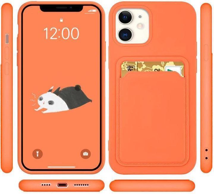 Produktbild Hurtel Kartenetui Silikon Wallet Case mit Kartenfach Dokumenten für Samsung Galaxy S22+ (S22 Plus) Schwarz (Samsung Galaxy S22+)