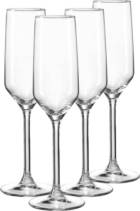 Ritzenhoff & Breker Sektglas 4er Set Rumba, Glas, Klar, 220 ml, 820300 (22 cl, 4 Gläser, Sektgläser)