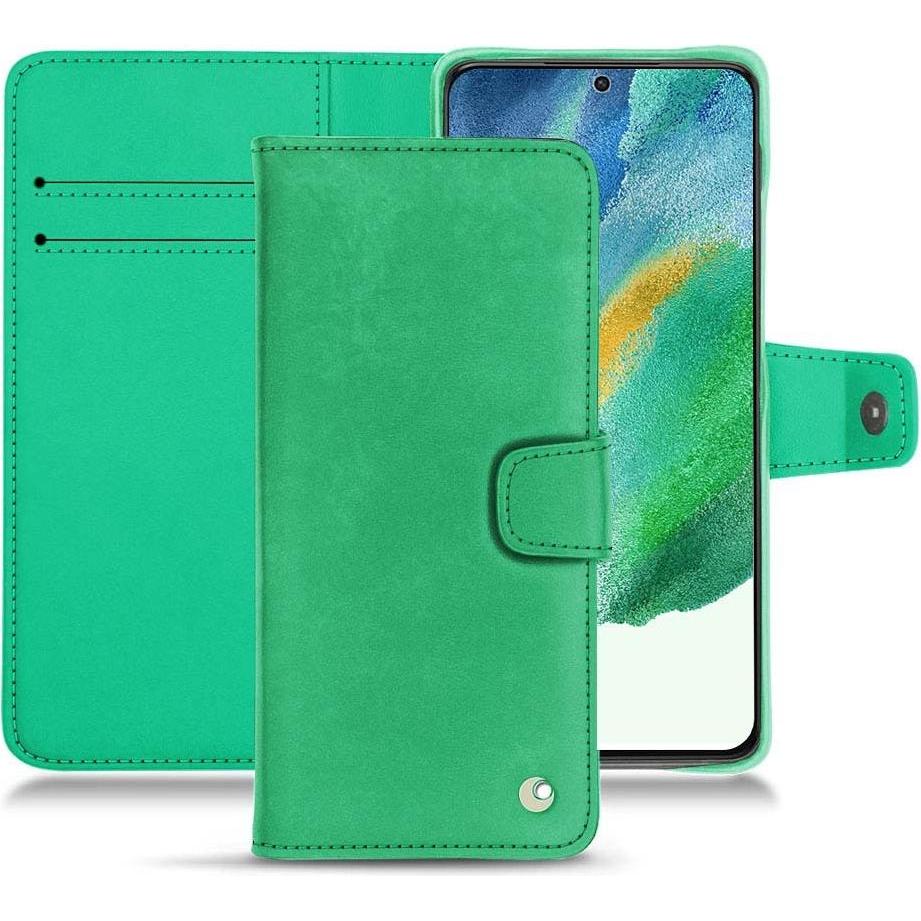 Noreve Lederschutzhülle Wallet (Samsung Galaxy S21 FE), Smartphone Hülle, Grün