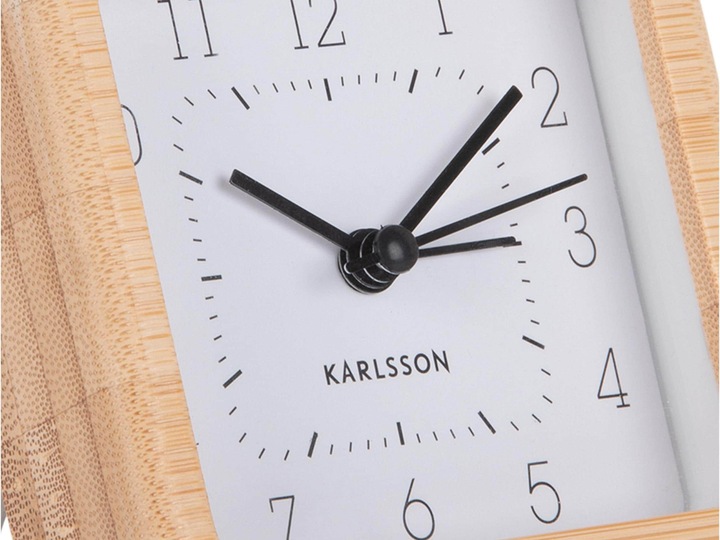 Immagine prodotto Karlsson Sveglia classica Neat Square bambù / bianco