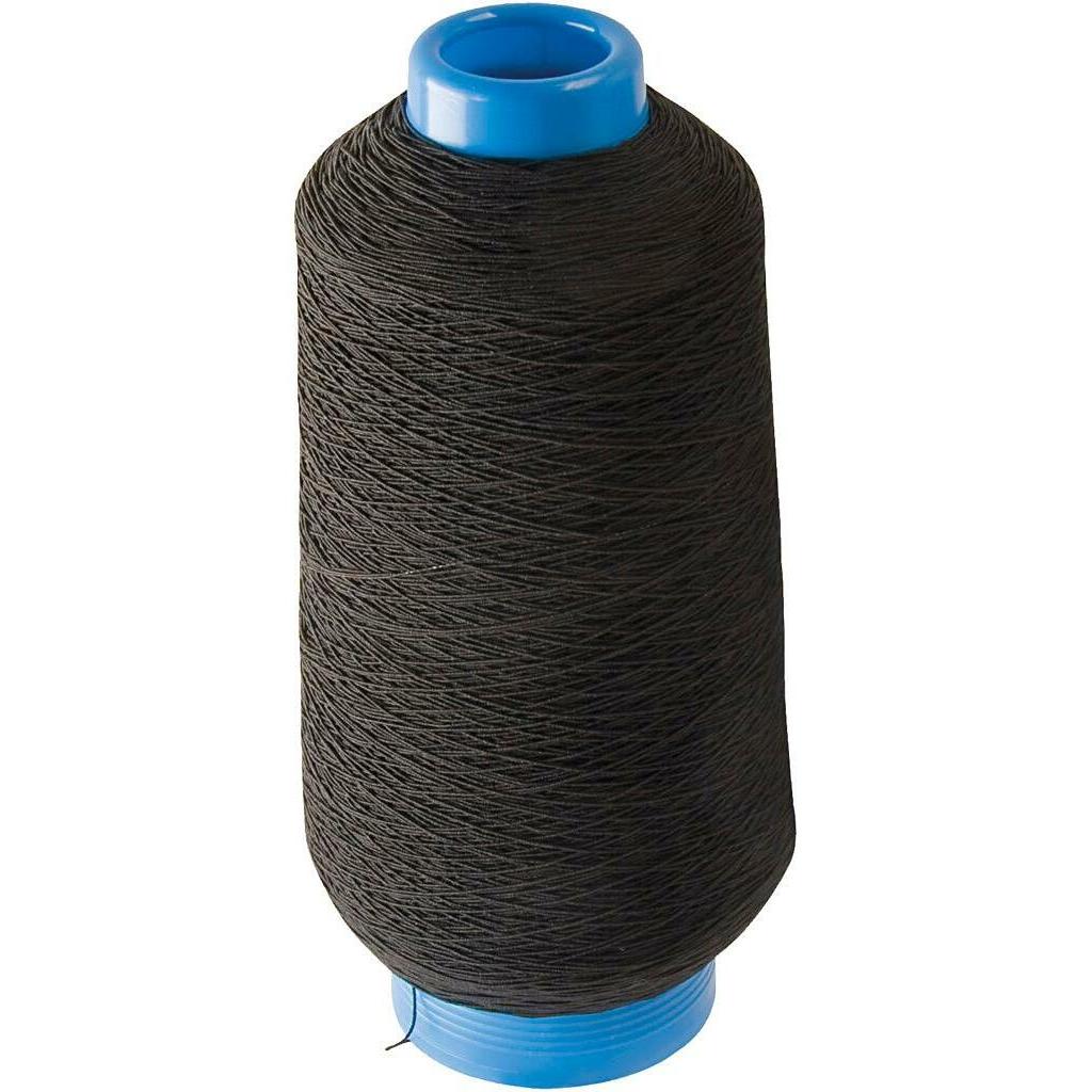 Thumbnail - Creativ Company Dünnes, rundes, elastisches Garn, Schwarz, 1500 m, Garn + Wolle, Schwarz
