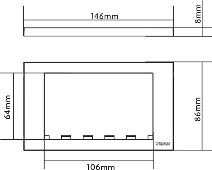 Nährwerte und Zutaten Vision TechConnect 3 2-Gang UK Surround - Frontabdeckung - weiss (Abdeckung)