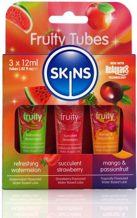 Produktbild Skins Fruity Tubes Gleitgel Sortiment - 3x12ml, Vegan (36 ml)