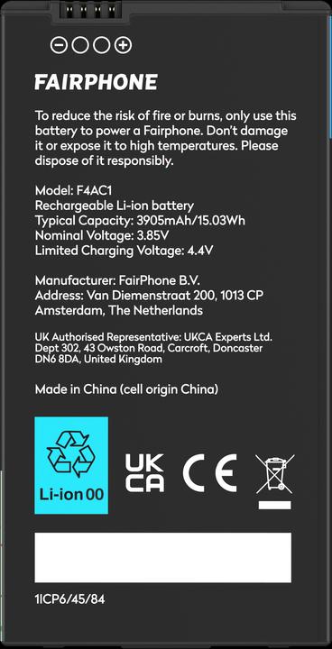 Actual product image Fairphone Battery