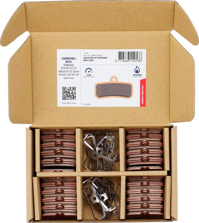 BBB Garniture de disque OEM Shimano Saint M810/820 (Shimano, Quad, Tektro, TRP, Metal fritte)