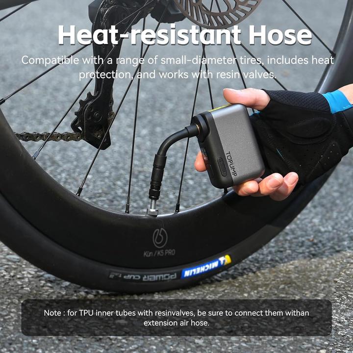 Produktbild Topump Elektrische Mini-Velopumpe mit Manometer