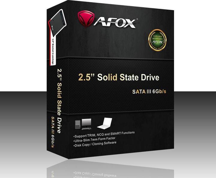 Produktbild AFOX SSD 120GB INTEL TLC 510 MB/S - Solid State Disk - 120 GB - Solid State Disk - 12 (120 GB, 2.5")