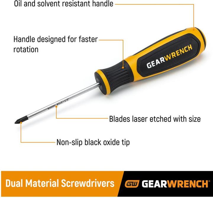 Produktbild Gear Wrench Phillips & Schlitz Schraubendreher Set 6-tlg.