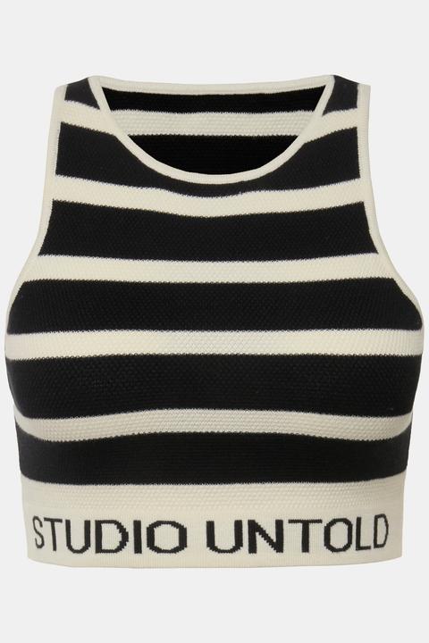 Actual product image Studio Untold Striped Knit Crop Top (54)