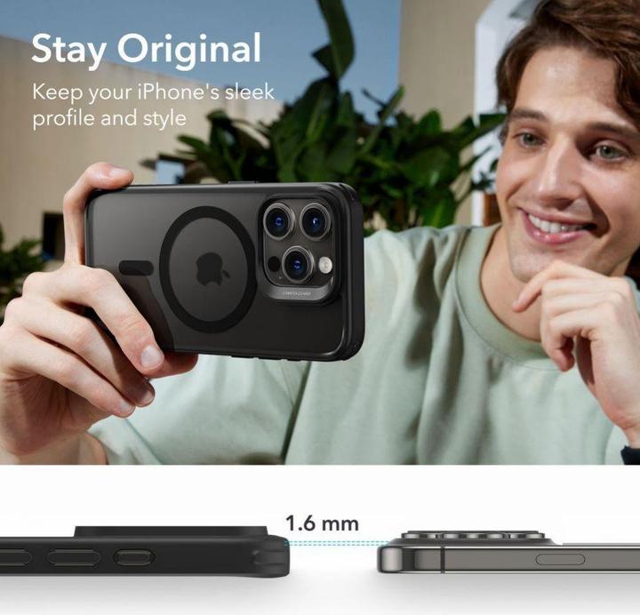 Actual product image ESR Ch Halolock Magsafe Iphone 15 Pro Max Frosted Black (Apple iPhone 15 Pro Max)