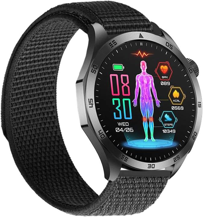 Knauermann Gesundheitssmartwatch mit Telefonfunktion, EKG, Herzgesundheitsanalyse und Notruf